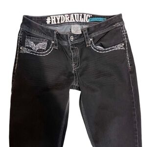Hydraulic Bailey super skinny low rise jeans black size 9/10